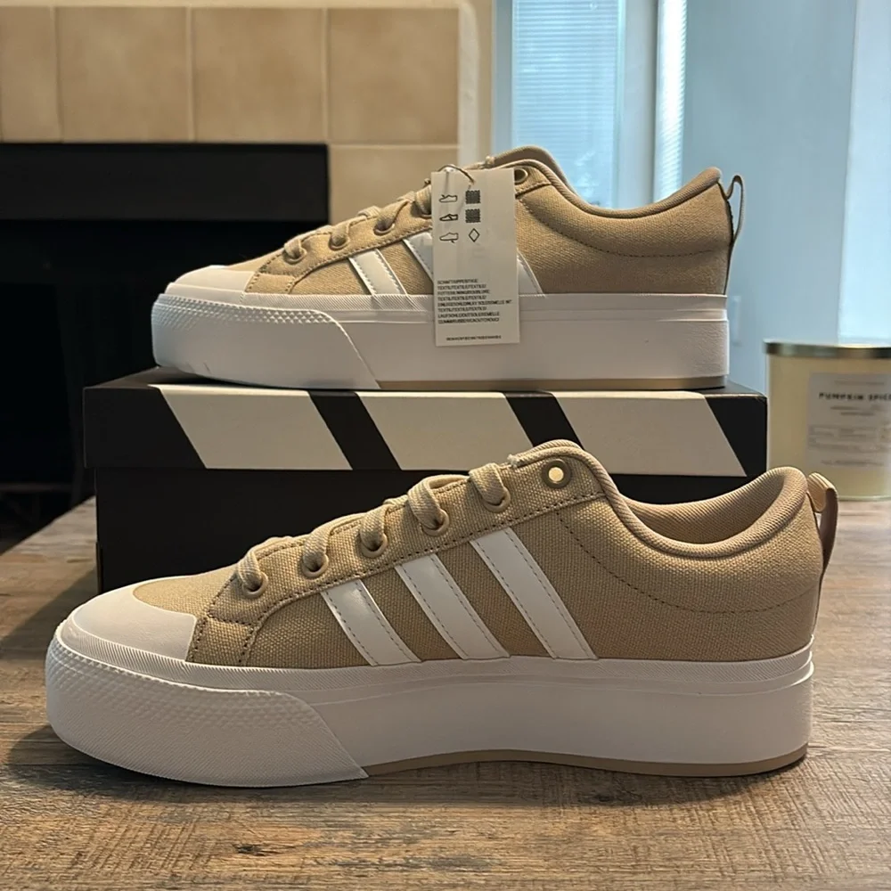 NWT Adidas Women's Bravada 2.0 Platform 'Clay Brown' Shoes JI1798_5